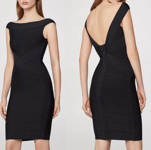 HERVE LEGER Icon Off Shoulder‎ Bandage  Dress